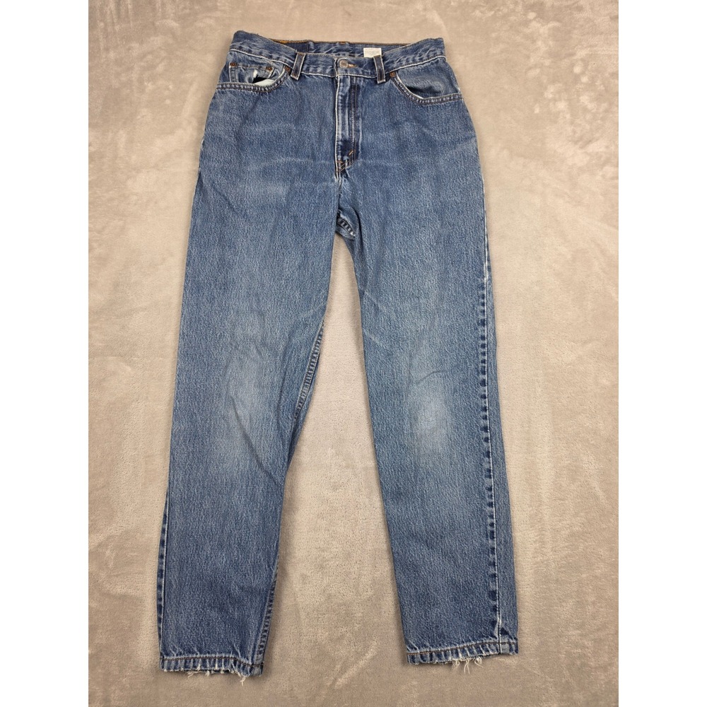 Vintage Levi's 550 Relaxed Tapered Jeans Womens 8 28x29 Short Blue Made in USA